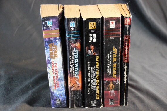 5, Vintage, Star Wars, Science Fiction, Sci Fi, 1990's Paperbook, Classic Books, Old Books, Library, Winter Reading, Christmas Gift