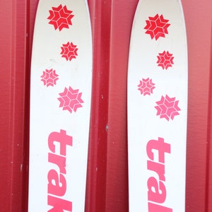 Vintage Traki, Kids Skis, German Skis, 1960s, Ski Poles, Vintage Skis, Christmas Decor, Winter, Winter Decor image 3