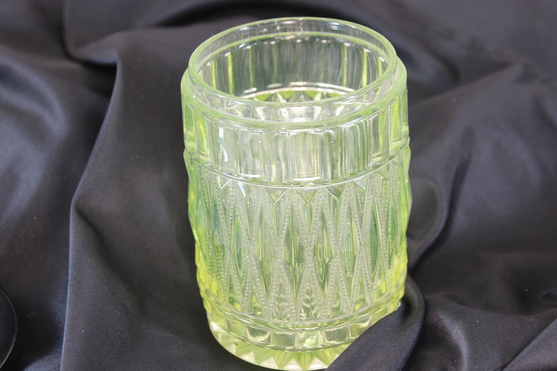 Vintage Very Rare Yellow Uranium Glass Vaseline Glass Etsy