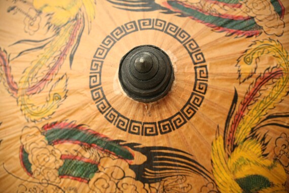 Vintage, Oriental, Beautiful Vintage Sun Parasol,… - image 3