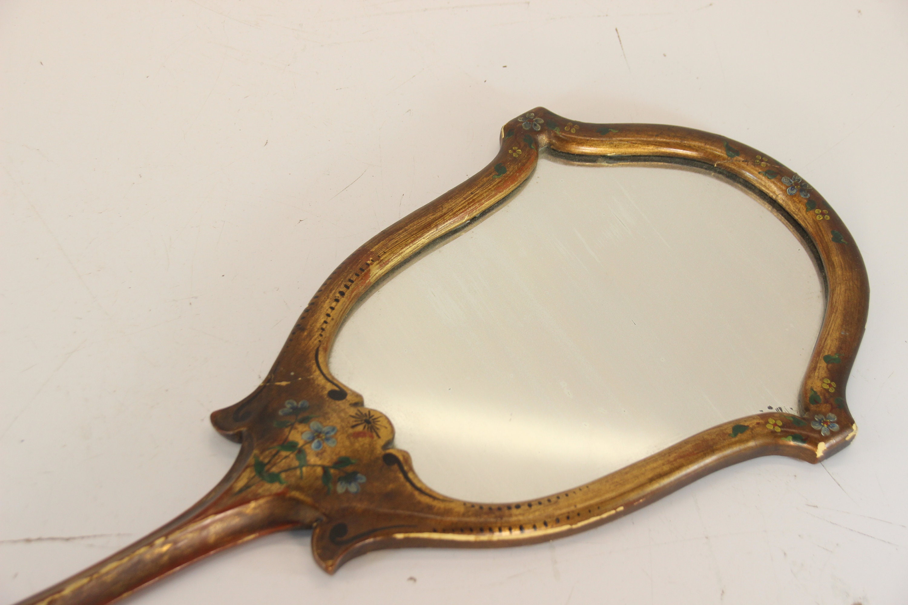 Antique, Wooden, Art Nouveau, Hand Mirror, Victorian Hand Mirror ...