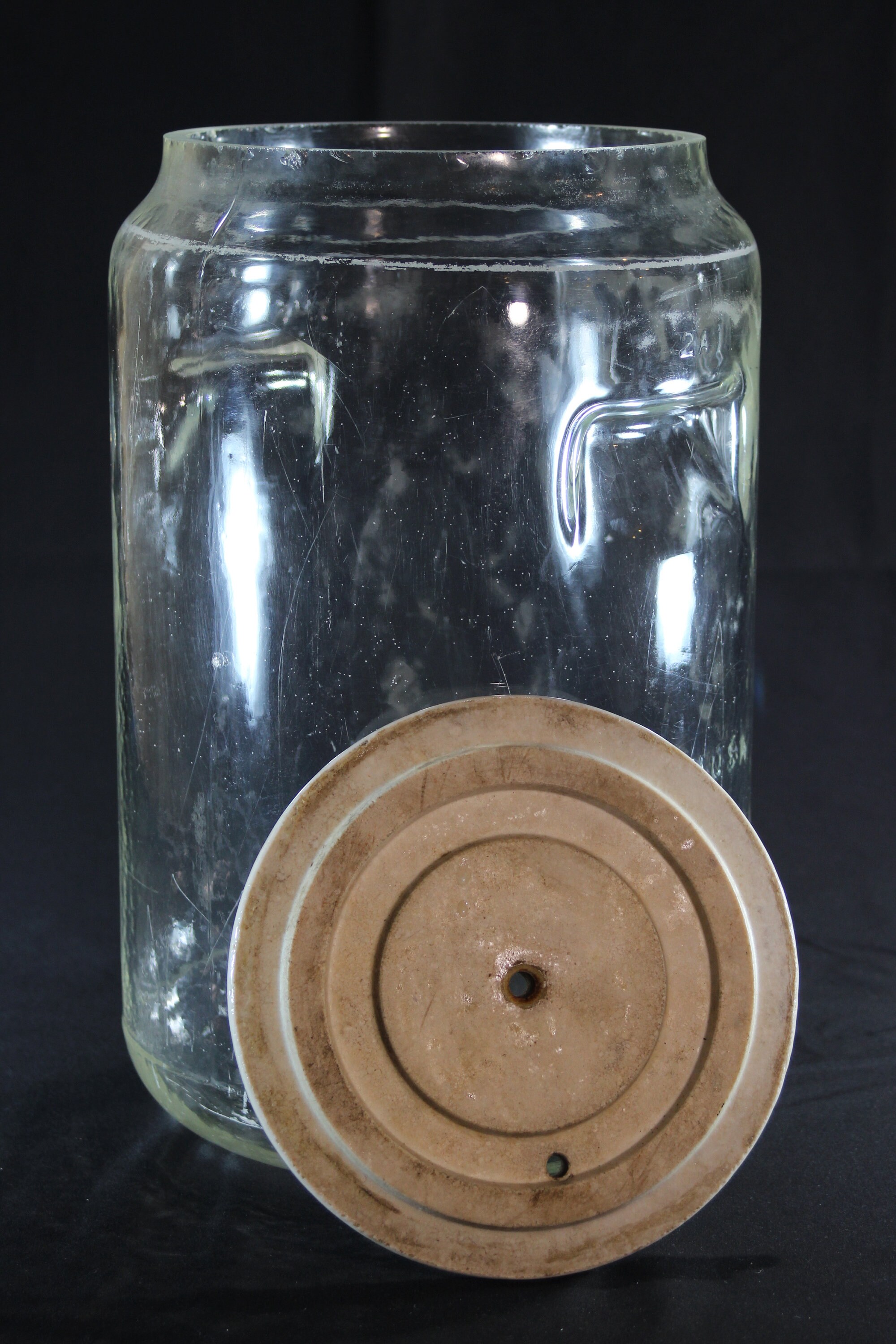 Edison Glass Battery Jar and Ceramic Lid 19081940's Extra Etsy