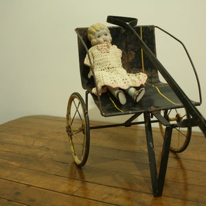 Raro, vintage, risciò di latta, anni '20, bambola da collezione, bambole, regalo romantico, San Valentino, giocattolo, per ragazze, per lei, bambola asiatica