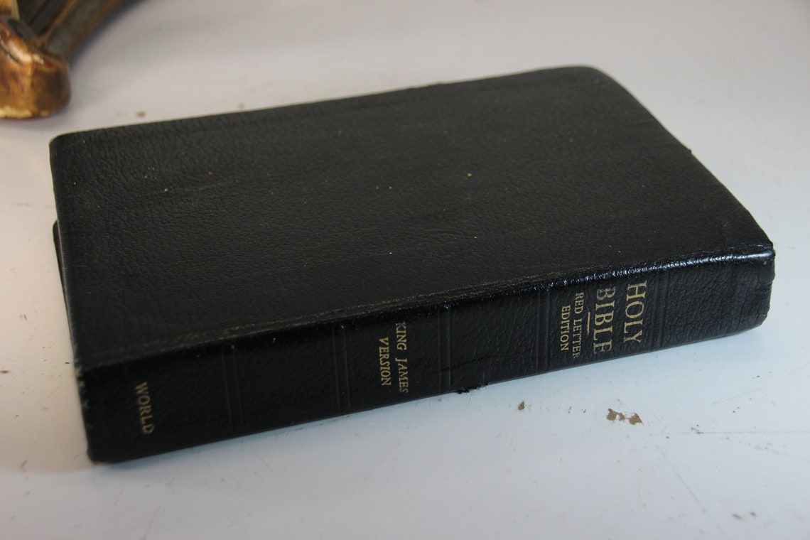 Vintage Black and Gold 1960's Bible Old Bible Holy Etsy