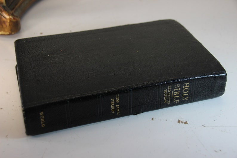 Vintage Black and Gold 1960's Bible Old Bible Holy | Etsy
