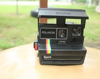 Vintage Polaroid Camera, Wedding Photo Booth Prop, Wedding Camera, Polaroid Spirit, Rainbow Polaroid, Set Design