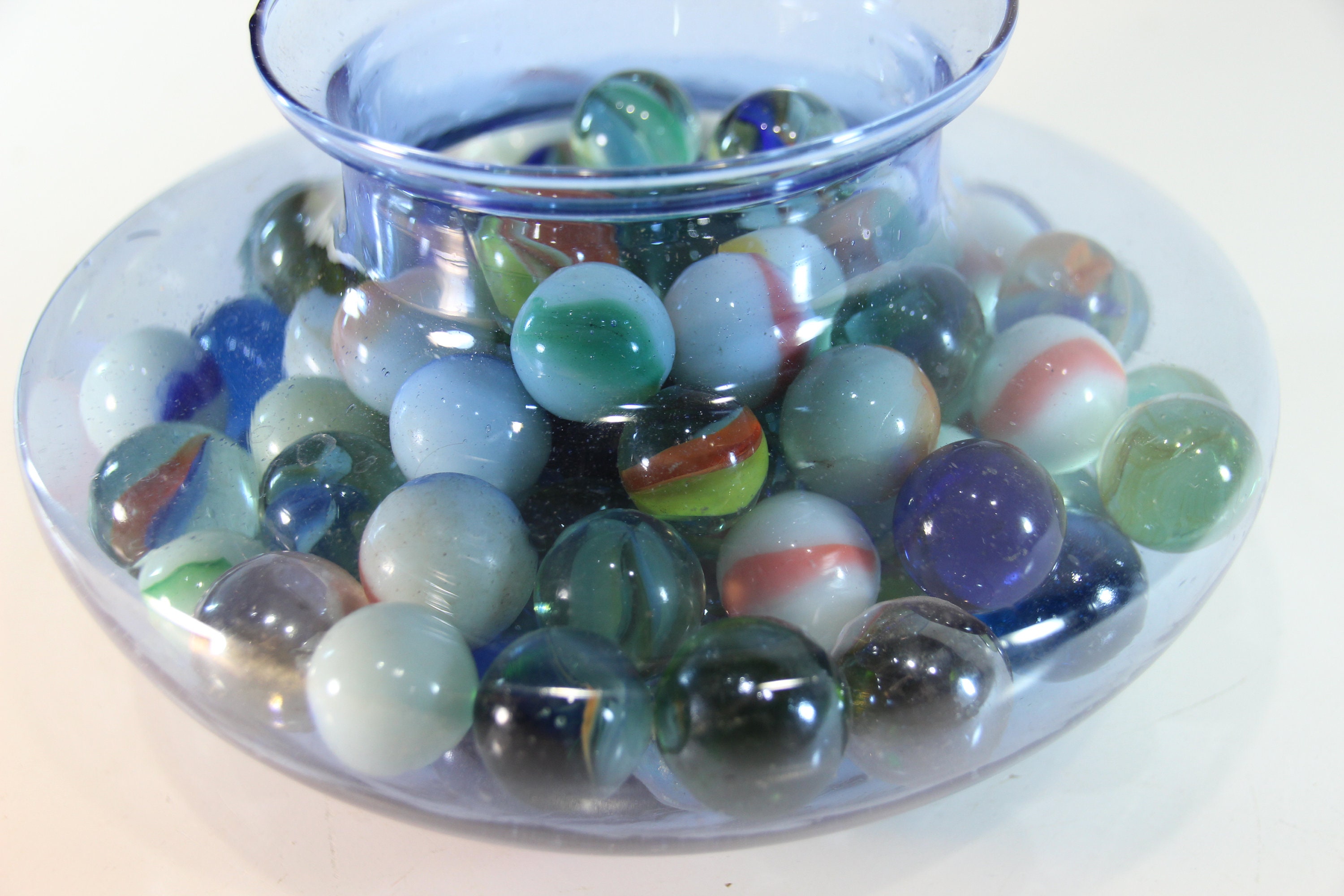 Set of 95 Vintage Shooters Glass Marbles Varies Colors Etsy