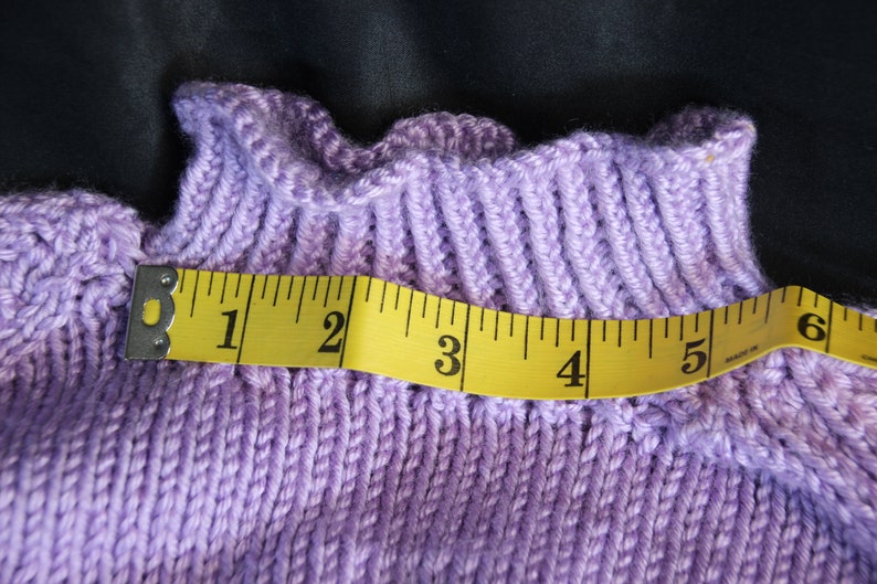 Vintage Children's Sweater, Handmade, Knit Sweater, Purple Sweater, Children's Clothes, Girl's Sweater, Sweater, Lilac, Winter Sweater image 4
