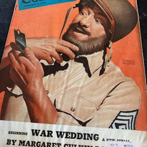 Revista Colliers, febrero de 1944, revista, Segunda Guerra Mundial, revista Coffee Table Vintage