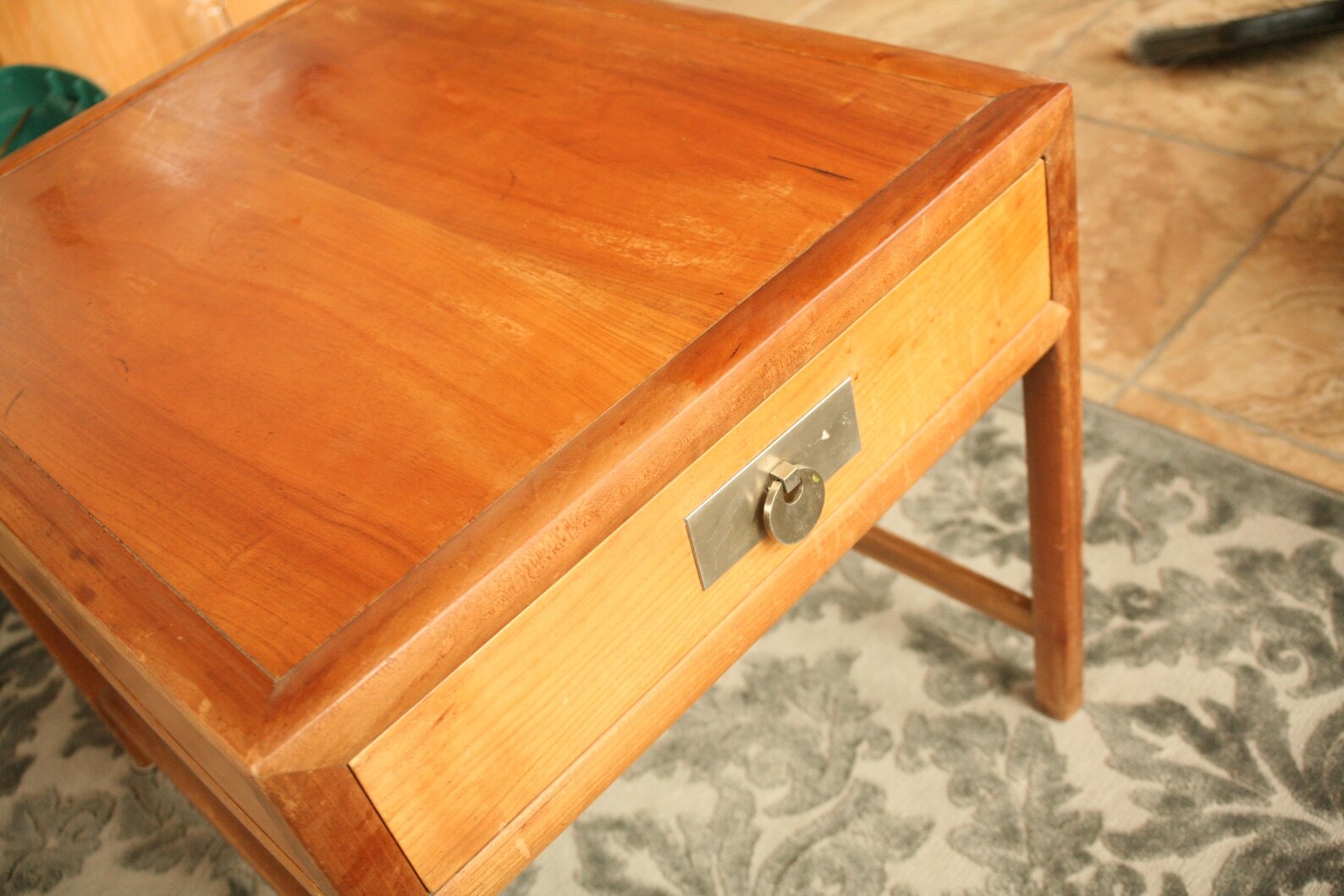 Clean Lined Nightstand or End Table by Michael Taylor for Etsy