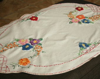 Vintage Heritage Lace Table Runner Dresser Scarf Seasonal Holiday Home  Decor Centerpiece 16 X 48 Ecru With Red Flowers Shabby Cottage Chic - Etsy
