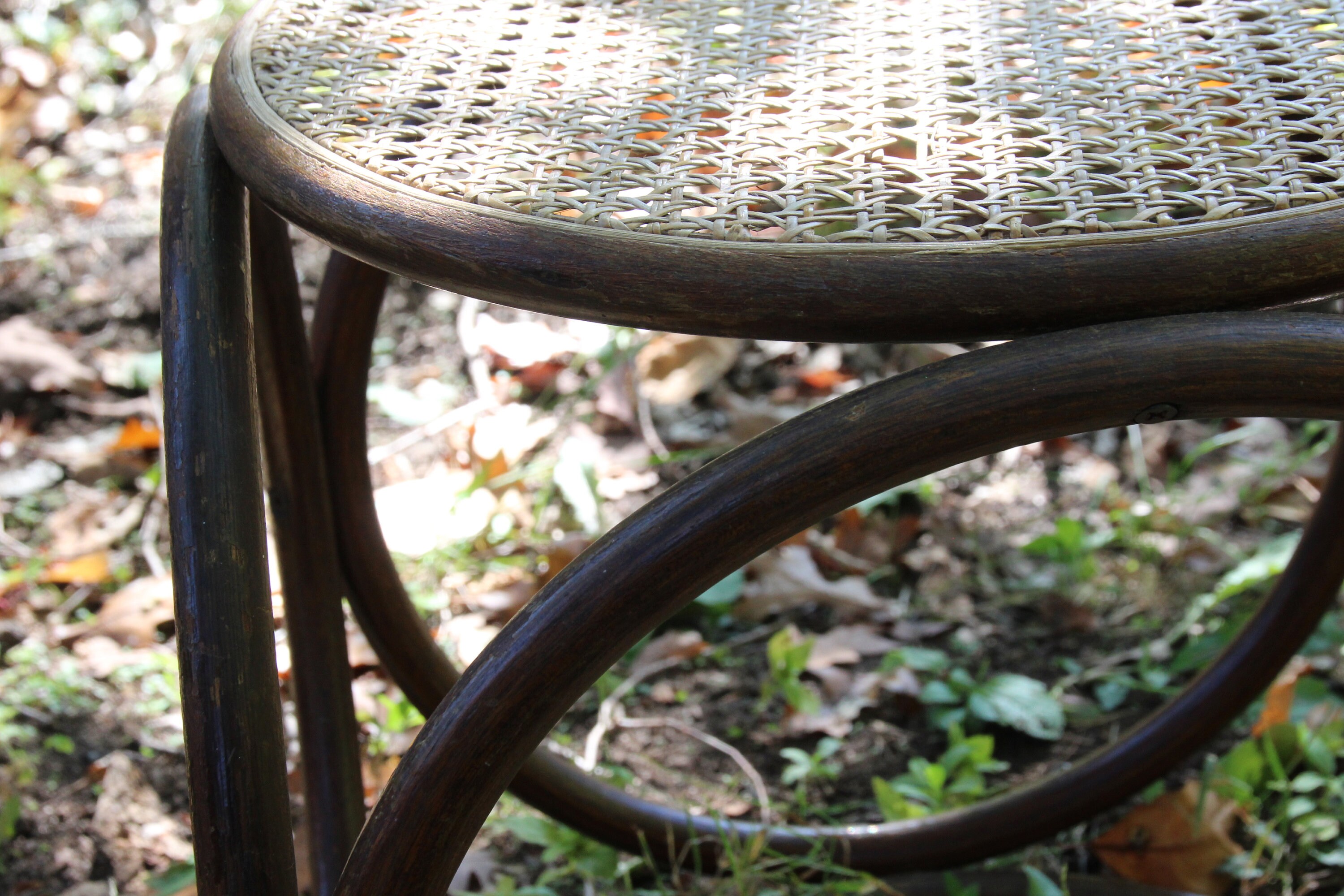 Vintage Cane Stool Footstool Old Cane Bamboo Furniture Etsy