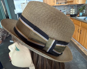 Vintage, Mens Green Hat, fedora, Distinctive Hats, Costume, Men's Accessory, Men's Hat, Pimp, Sexy Hat, Max Daddy