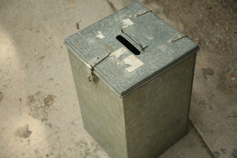 Large Vintage Ballot Box Election Ballot Box Industrial Etsy