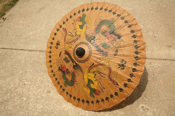 Vintage, Oriental, Beautiful Vintage Sun Parasol,… - image 1