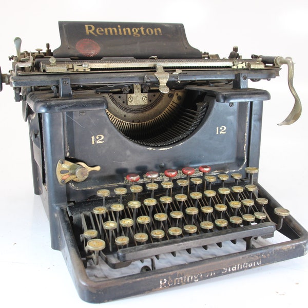 Remington Standard, No. 12, 1910s,  Mod Wedding Guest Book, Vintage Typewriter, Manual Typewriter, Home Decor, Writer