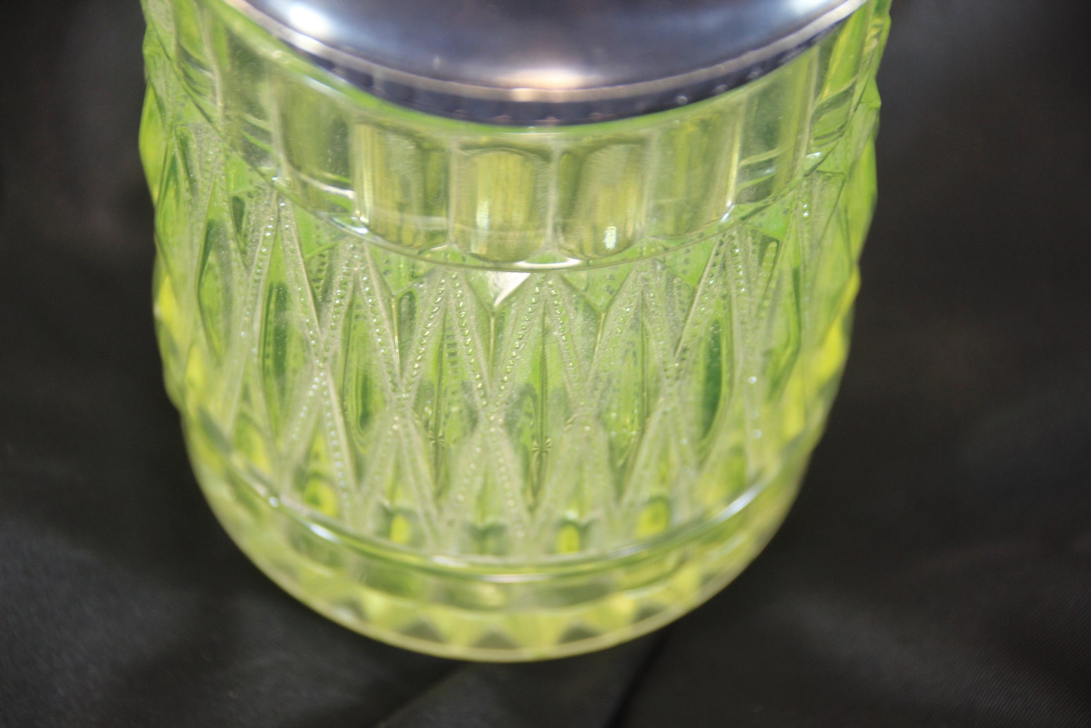 Vintage Very Rare Yellow Uranium Glass Vaseline Glass Etsy