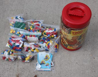 1200 Plus Mega Blocks, Legos, Building Blocks, 1990's, Vintage Blocks, Christmas Gift, Toy, Gift for Him
