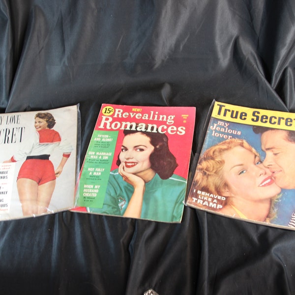 romance writers of canada magazine 3, Vintage 1950s, 1960's True Secrets, Revealing Romances, Magazines, Mid Century, Vintage Reading, Coffee Table Book, Set Design, Prop,