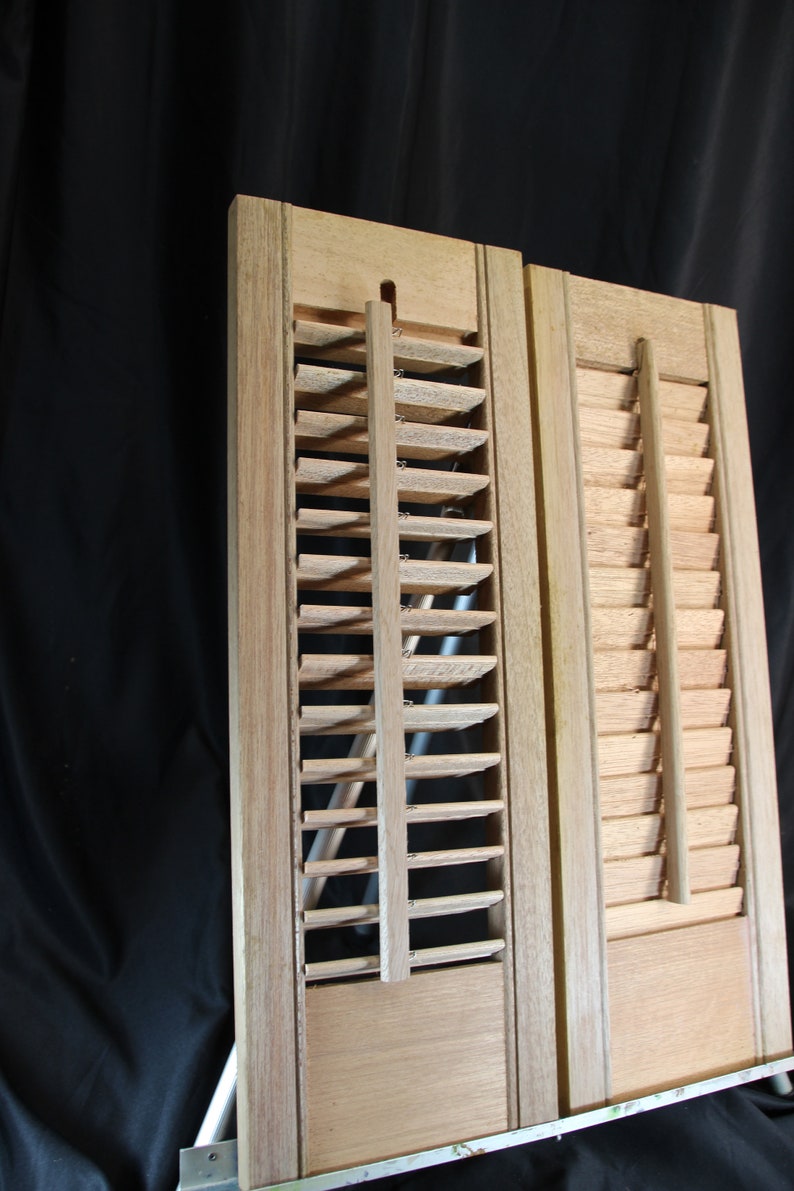 2 Vintage Wooden Shutter Lauan Moveable Shutter Like New - Etsy