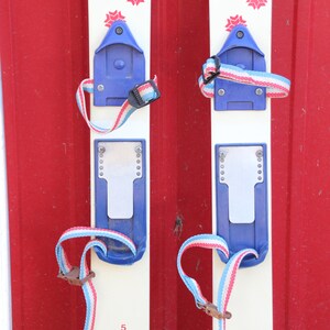 Vintage Traki, Kids Skis, German Skis, 1960s, Ski Poles, Vintage Skis, Christmas Decor, Winter, Winter Decor image 4