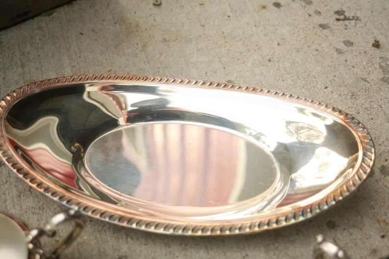 Vintage Silver Cream and Sugar Set Set of Four Thanksgiving Etsy