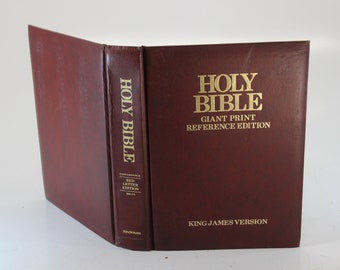 Giant Print Bible, 1950's Bible, Old Bible, Holy Bible, Antique Bible, Religious Book, New Catholic Edition, Large Print Bible, Illustrated