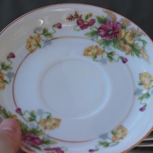 Rare, Set of 74, Maru ichi, Maruichi, Japanese, Fine China, Easter Dinner, Spring, High End China, 1940s, 1950s, Pink, Yellow, Blue image 2