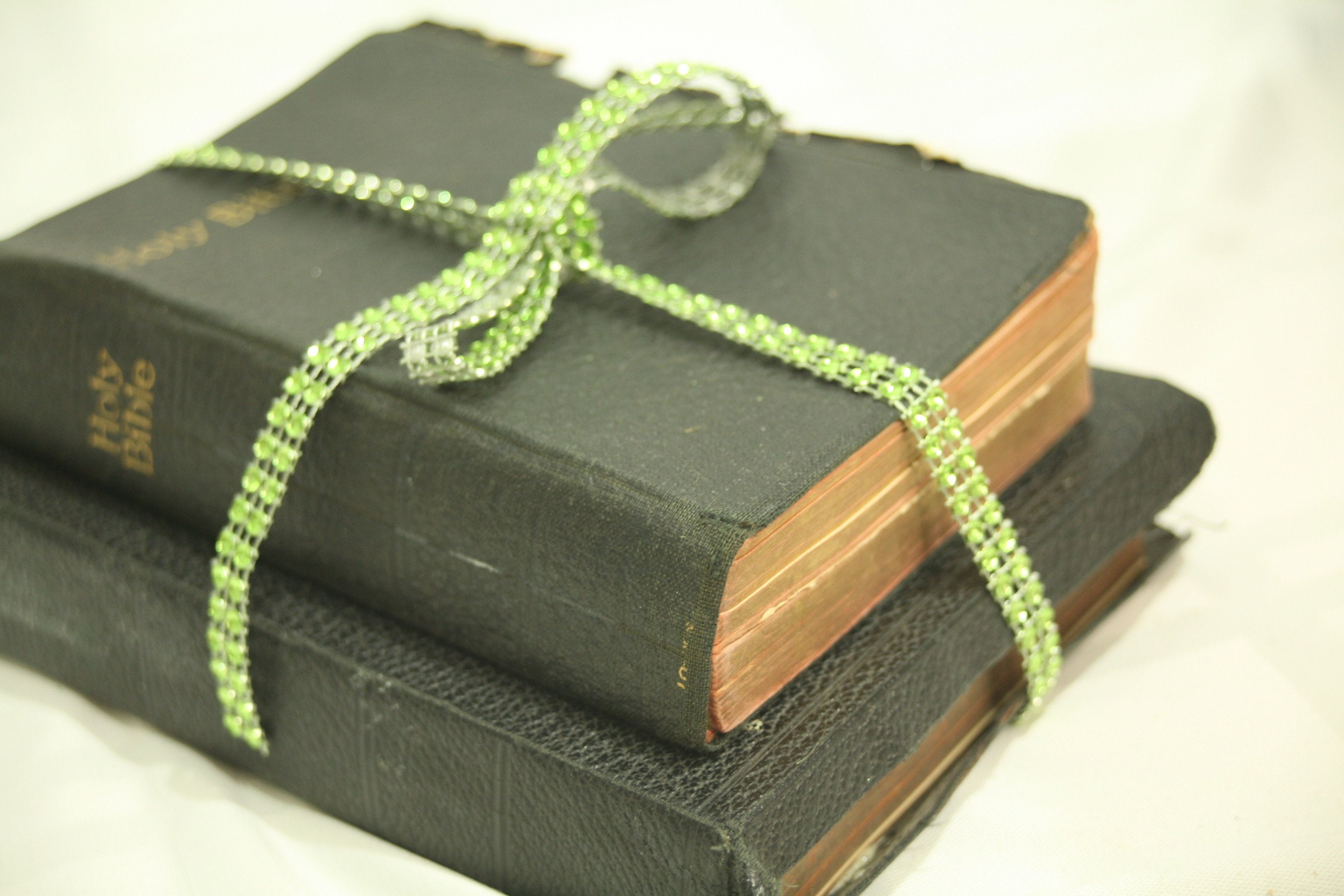 Set of 2 Vintage 1920s Bibles, Religious, Old Bible, Antique Bible