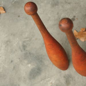 Set of 2 Clubs, Juggling Pins, Wood Juggling Pins, Exercise Equipment, Set of 2 Home Decor, Wedding Decor, Set Design