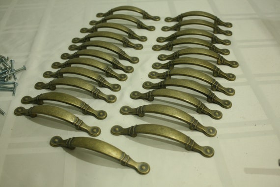 Vintage Drawer Pulls, Dresser Handles, Cabinet Handles Brass Handles, 1990s Pulls Furniture - Etsy Vintage Drawer Pulls, Dresser Handles, Cabinet Handles Brass Handles, 1990s Pulls Furniture - Etsy