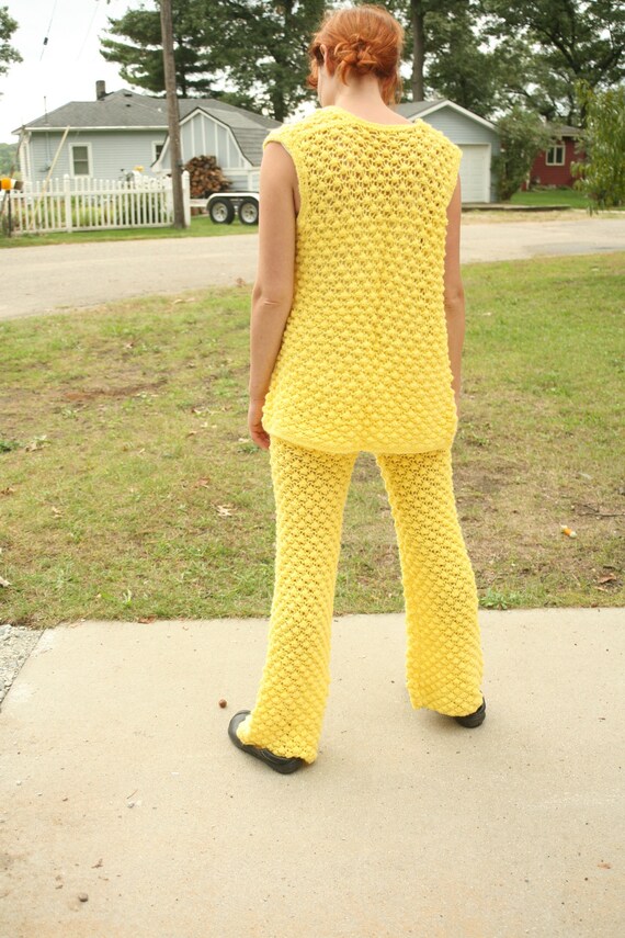 FALL SALE  - Vintage Yellow, Knit Pants, Sweater … - image 2