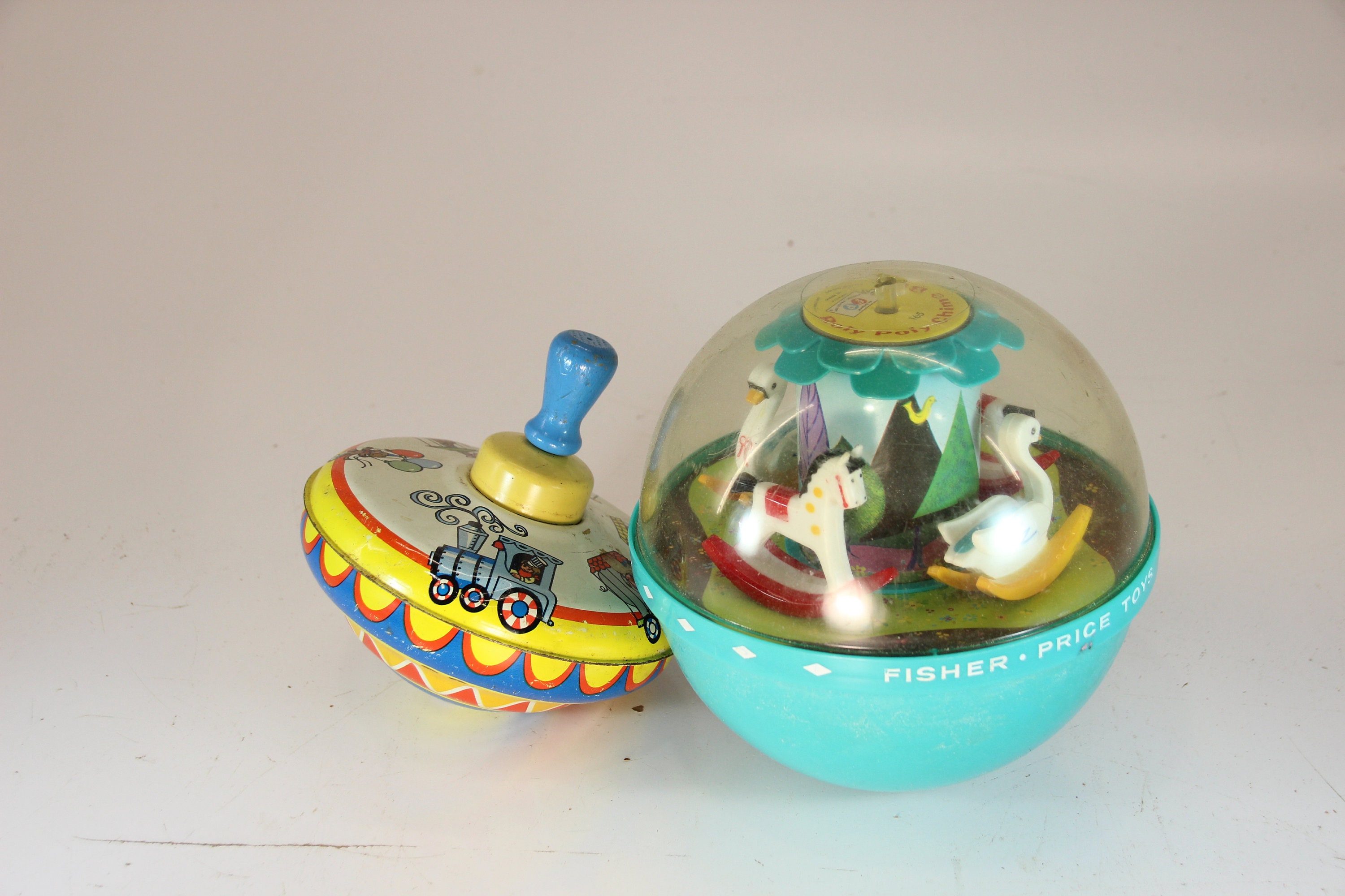 Vintage Roly Poly Ball Ohio Art Tin Fisher - Etsy