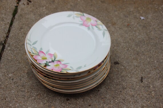 Noritake 花柄食器セット 7点 Set of 10, 7 5/8 Inch, Noritake, Azalea Flowers, Japanese, Spring