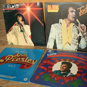 Set of 4, Elvis Albums, Elvis Presley, Hits, Today, Lp, Record, Album, Vinyl, 1960s, Rock and Roll, You&#39;ll Never Walk Alone
