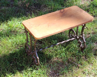 Vintage, Iron Bench, Vintage Metal Bench, Rod Iron Bench, Home Decor, Entryway, Furniture, Stool, Antique Bench