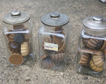 Juego de 3 frascos de boticario vintage, botellas médicas, botiquín de primeros auxilios, medicina, Halloween, hospital, escenografía, década de 1920, botellas antiguas de 1900