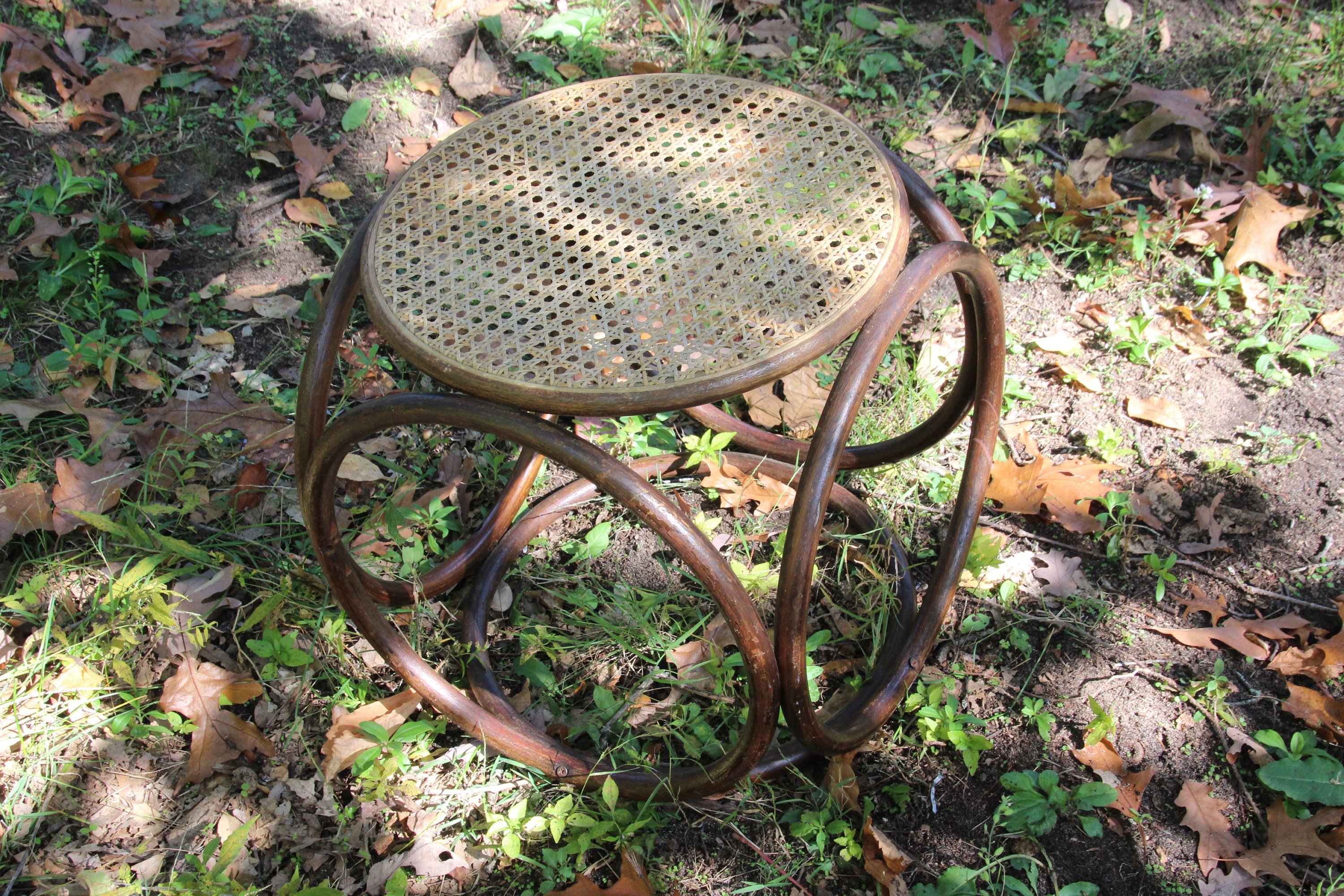 Vintage Cane Stool Footstool Old Cane Bamboo Furniture Etsy
