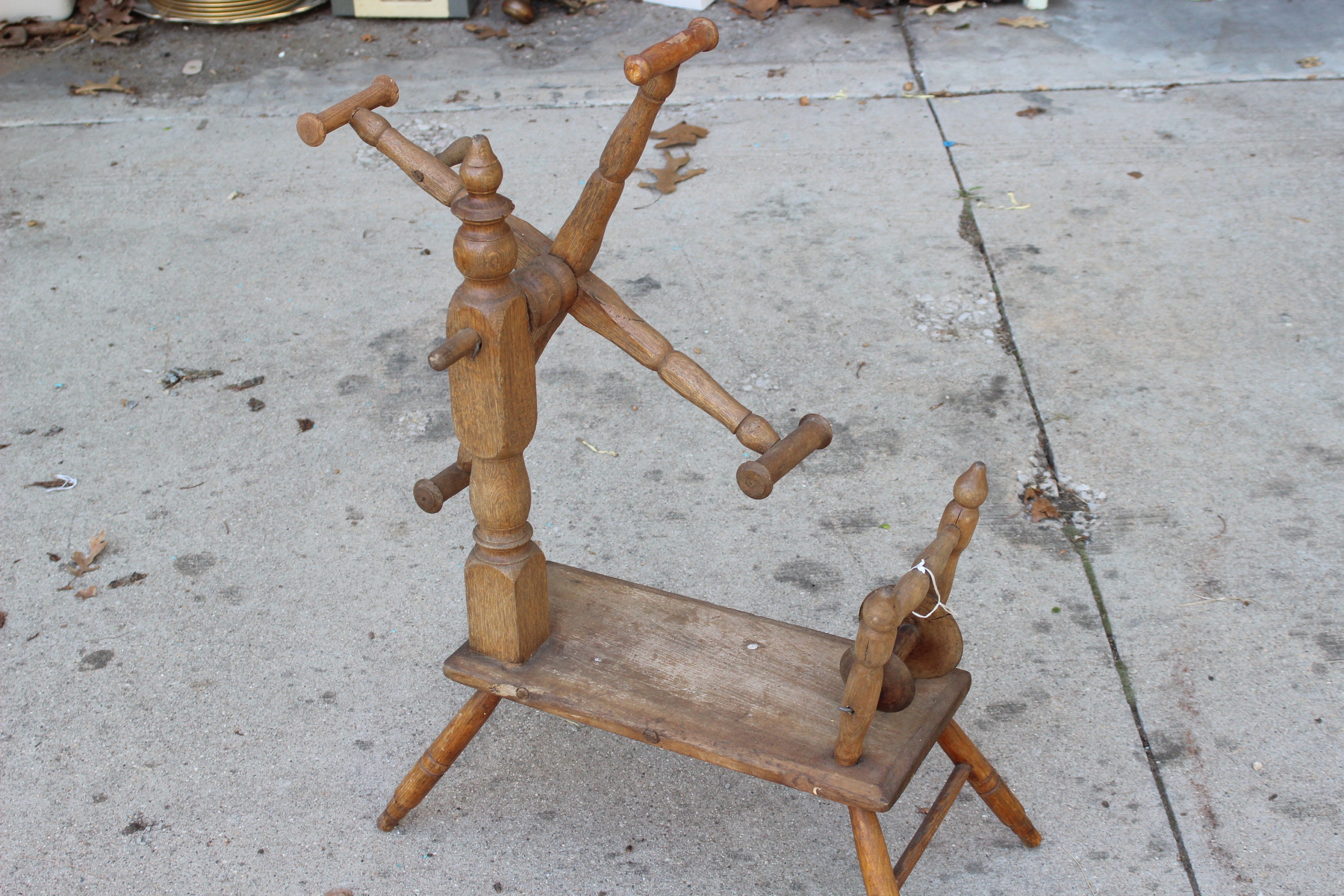Antique Yarn Winder Primitive Crude String Spinner Maple Etsy