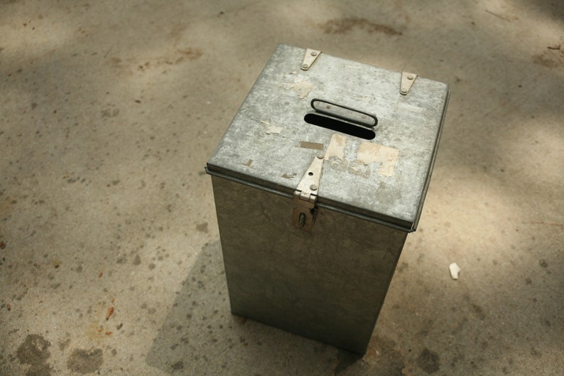 Large Vintage Ballot Box Election Ballot Box Industrial Etsy