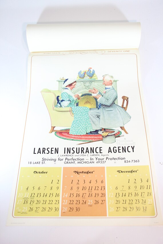 Same Year as 2021 1971 Vintage Advertising Calendar, Norman Rockwell, Four  Seasons Pin up Calendars, 1960s, UNUSED, New Years - Etsy