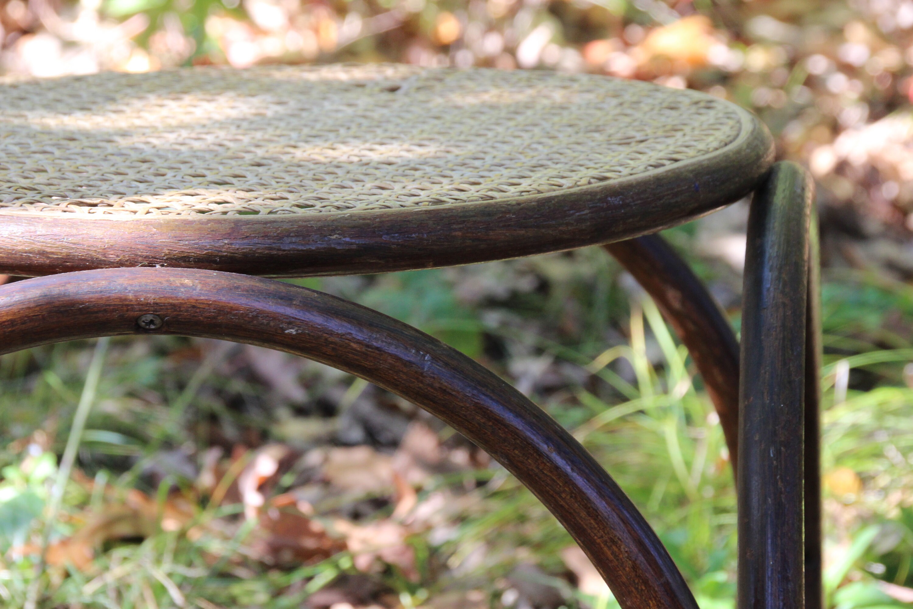 Vintage Cane Stool Footstool Old Cane Bamboo Furniture Etsy