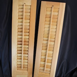 2, Vintage Wooden Shutter,  Lauan Moveable, Shutter,  26 by 7 inches, Home Decor, Repurpose, Holiday Decor, Christmas Decor