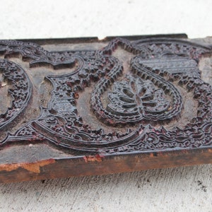 Vintage Hand Carved Wood Stamp Block Antique Carved Textile Printing F –  TheFlyingHostess