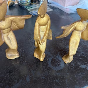 3 Vintage, Japanese, Geisha Figurine, Asian Decor, Set Design, Asian Art, Iron Statue, Geisha Girls