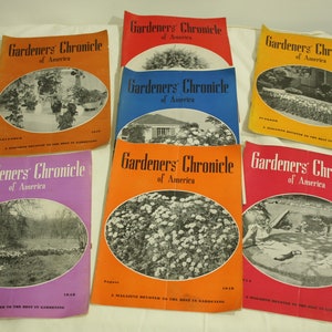 Set of 7, Rare, Vintage, 1940s, Gardeners&#39; Chronicle Magazines, Mid Century, Vintage Reading, Coffee Table Book, Mother&#39;s Day