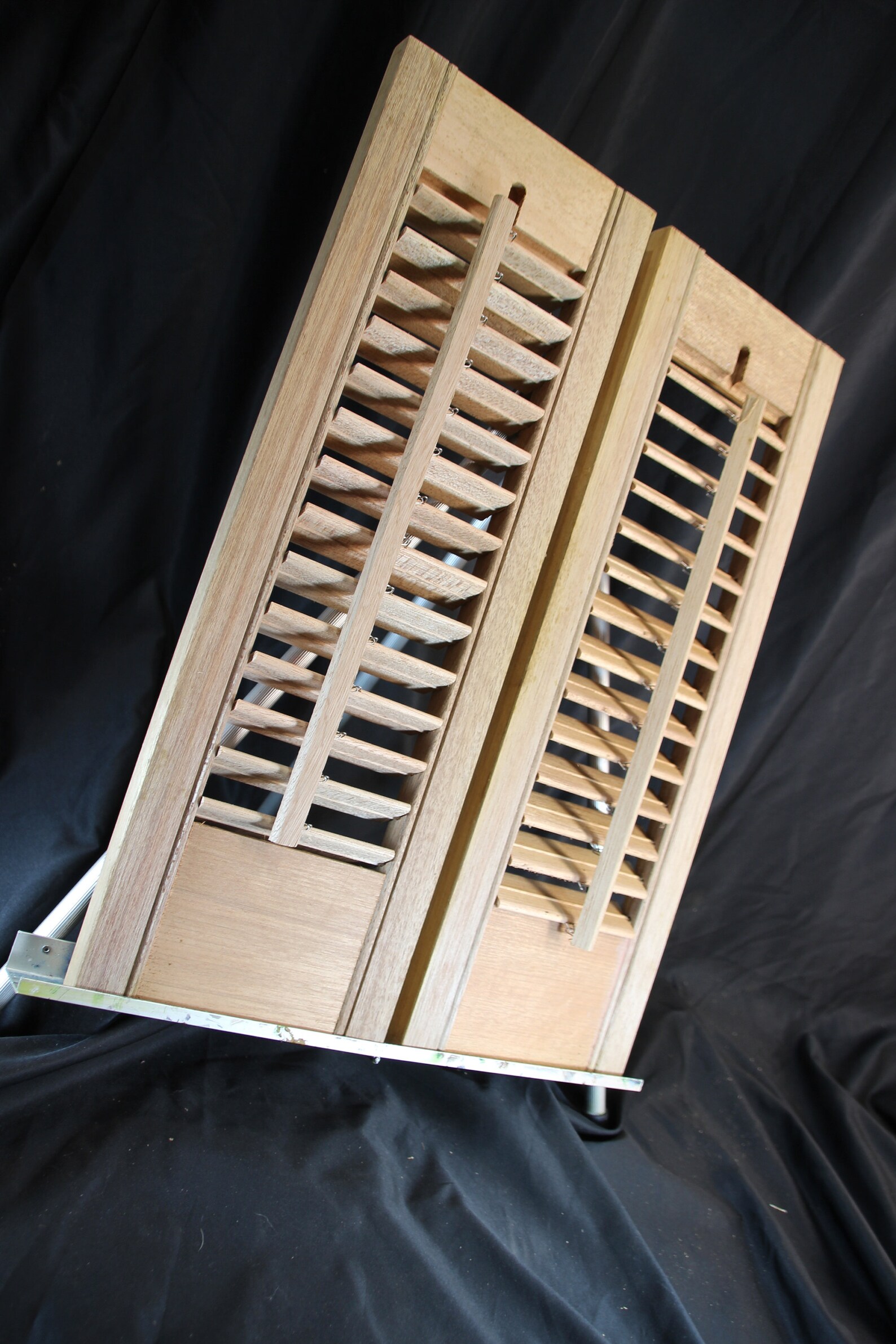 2 Vintage Wooden Shutter Lauan Moveable Shutter Like New - Etsy