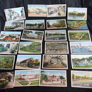 24, 1950er Jahre Florida, Strand Postkarten, Tourist, Souvenir, Boote, Forts, Wasser, Touristenpostkarten, Wasser, Urlaub, Sommer, Vintage Farbe