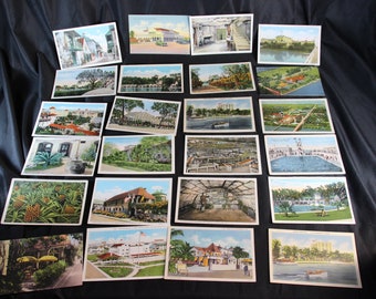 24, 1950s Florida, Beach Postcards, Tourist, Souvenir, Boats, Forts, Water, Tourist Postcards, Water, Vacation, Summer, Vintage Color