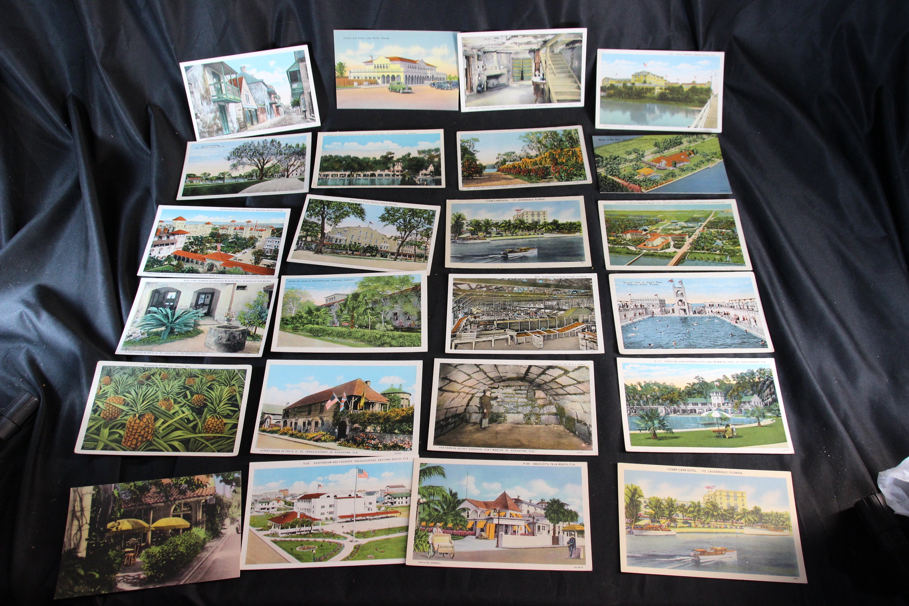 24, 1950s Florida, Beach Postcards, Tourist, Souvenir, Boats, Forts, Water, Tourist Postcards, Water, Vacation, Summer, Vintage Color